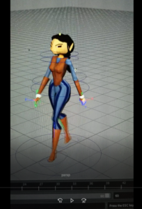Image of character walking video